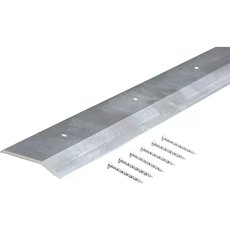 M-D 66084 Carpet Trim, 36 in L, 1.98 in W, Smooth Surface, Aluminum, Polished