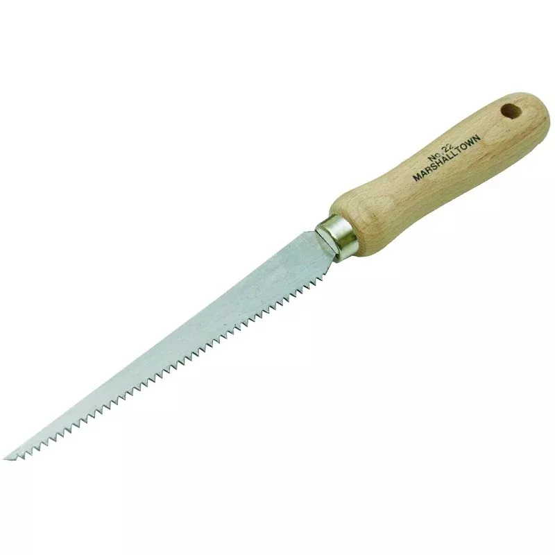 Marshalltown 22 Drywall Utility Saw, 6 in L Blade, 8 TPI, Semi-Contour Handle, Hardwood Handle