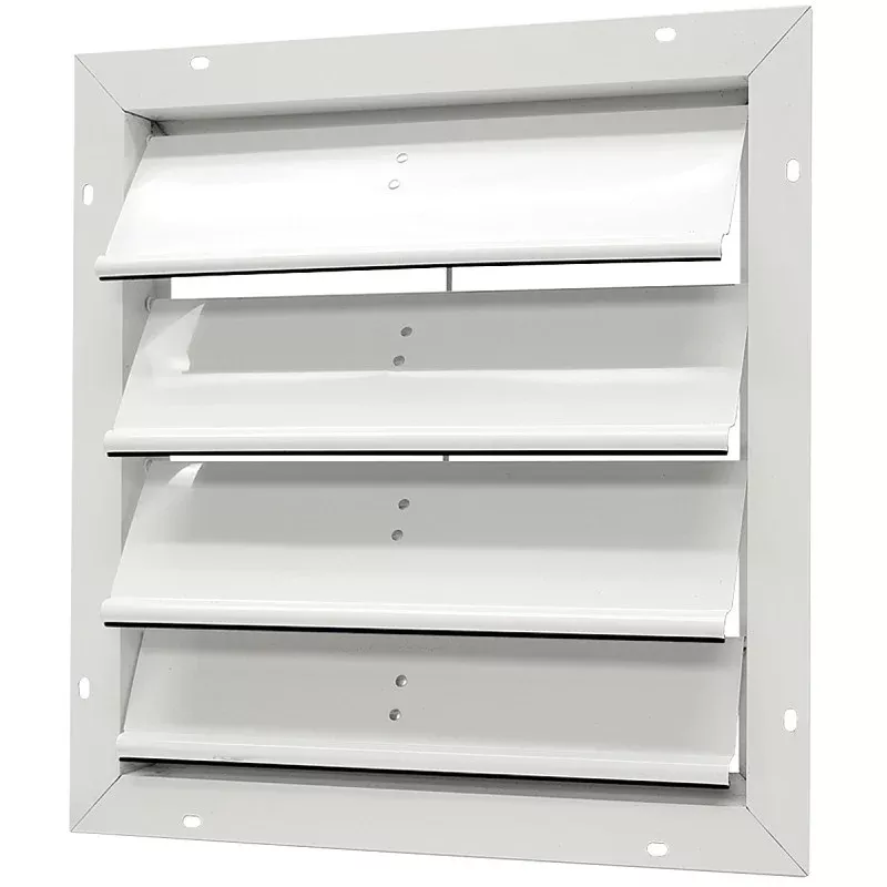 Master Flow SGM20 Power Vent Automatic Shutter, 19-1/4 in W, Aluminum, White