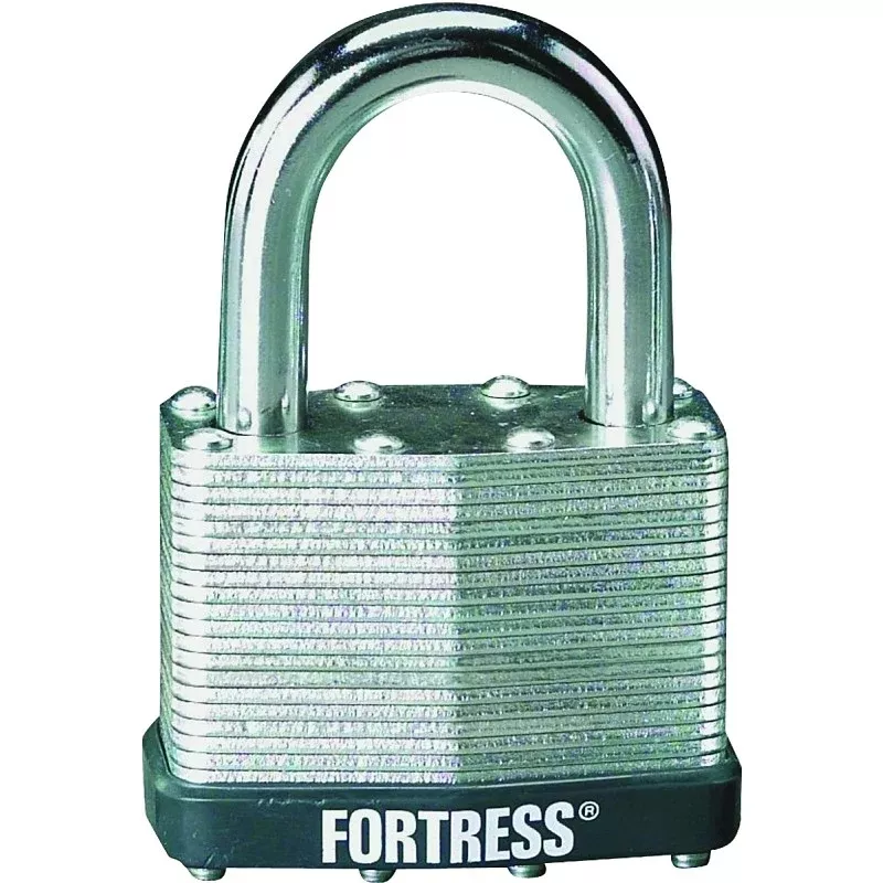 Master Lock 1805T Padlock, Keyed Alike Key, 5/16 in Dia Shackle, 1-1/4 in H Shackle, Cast Hardened Steel Shackle