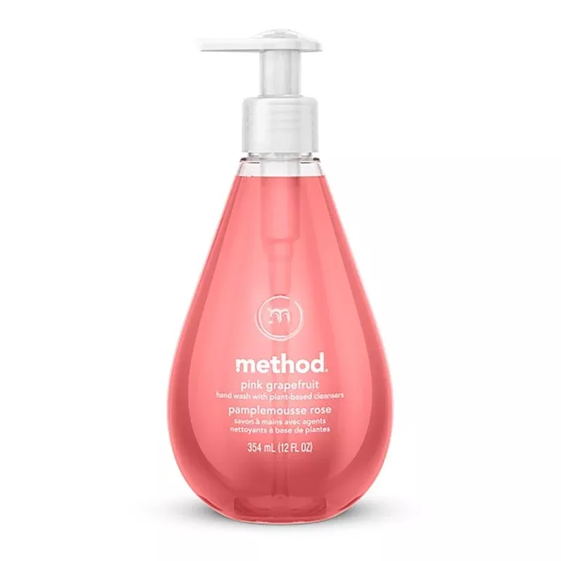 method 39 Gel Hand Wash, Gel, Pink, Pink Grapefruit, 12 oz Bottle