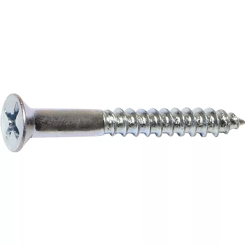 Midwest Fastener 02560 Screw, #8 Thread, 2 in L, Coarse Thread, Flat Head, Phillips Drive, Sharp Point, Steel, Zinc
