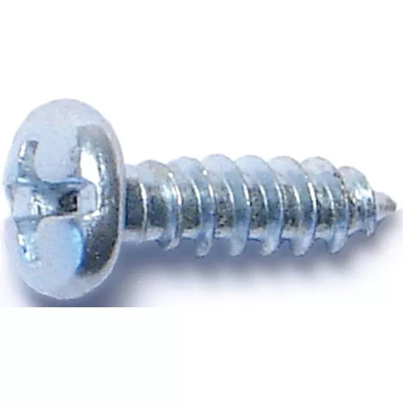 Midwest Fastener 03158 Screw, #6 Thread, Coarse Thread, Pan Head, Phillips, Slotted Drive, Diamond Point, 100/PK