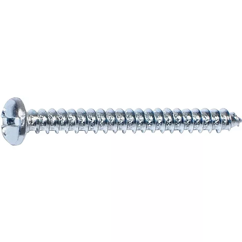 Midwest Fastener 03189 Screw, #10 Thread, Coarse Thread, Pan Head, Phillips, Slotted Drive, 1 in L Under Head, 100/PK
