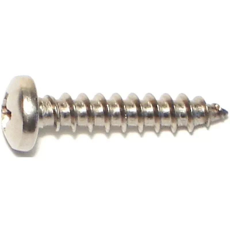 Midwest Fastener 05119 Screw, #10 Thread, Coarse Thread, Pan Head, Phillips Drive, Zinc Dichromate, 100/PK