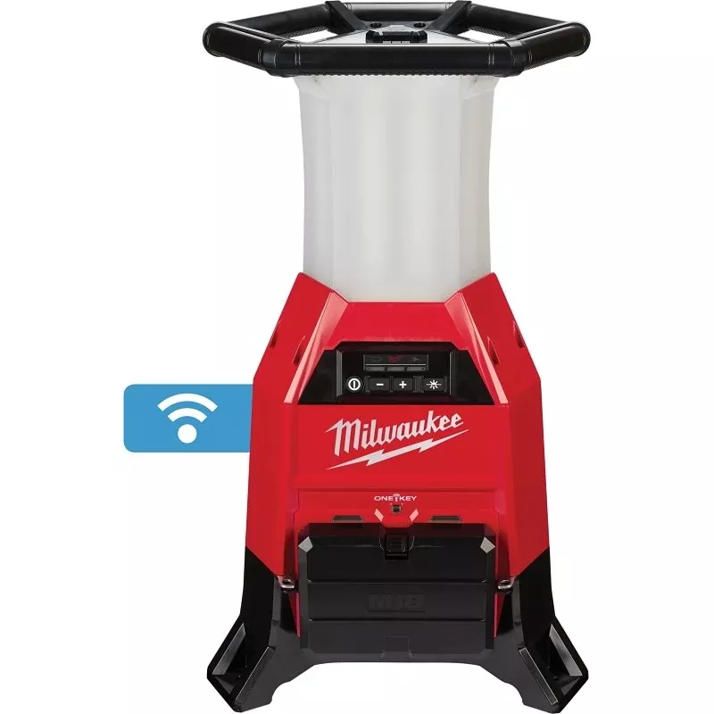 Milwaukee M18 RADIUS 2150-20 Site Light and Charger, Lithium-Ion Battery, LED Lamp, 9000 Lumens, Red