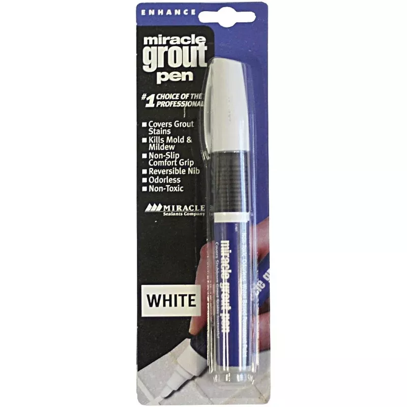 Miracle Sealants GRTPENWHT6 Series Grout Pen, Specifications: 175 linear ft Coverage, Non-Toxic, White