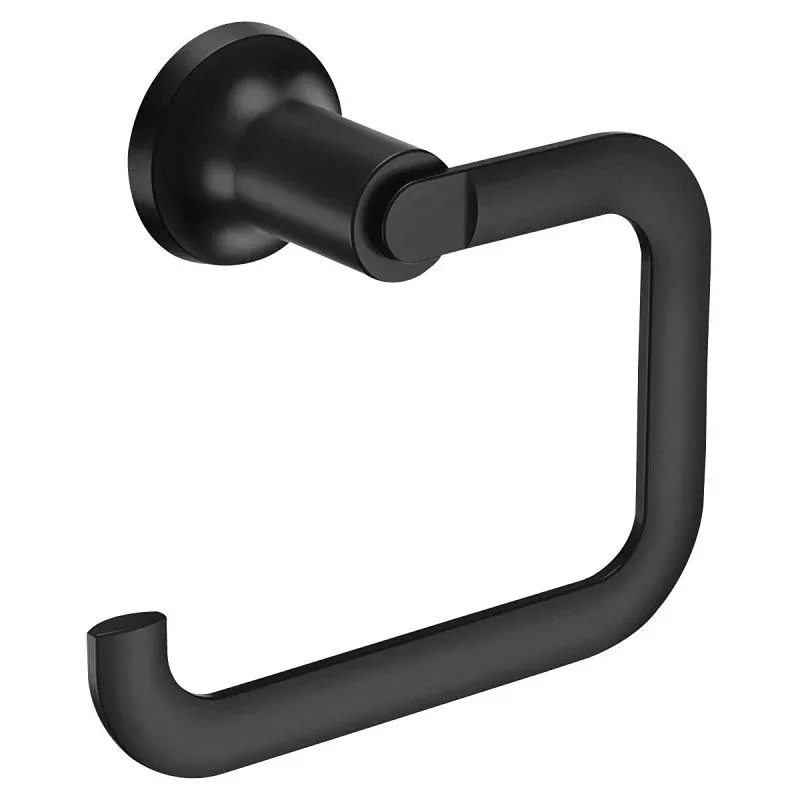 Moen Zyla Series Y1686BL Towel Ring, Zinc, Matte, Wall