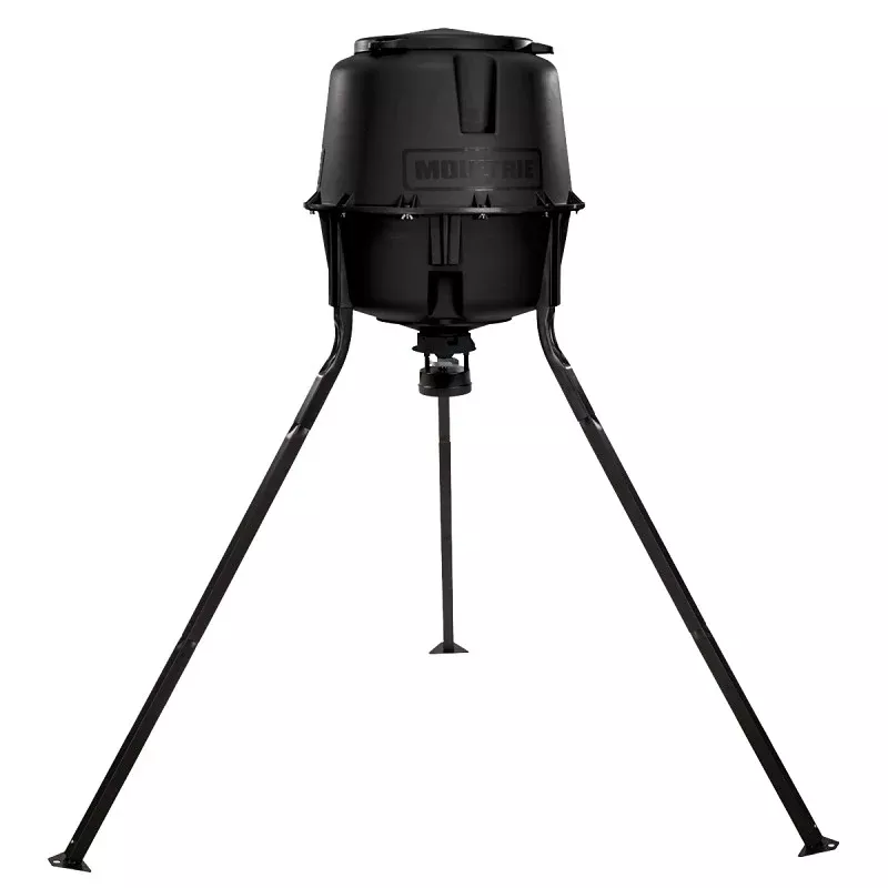 Moultrie MFG-13220 Deer Feeder, 30 gal Hopper, Plastic, Black