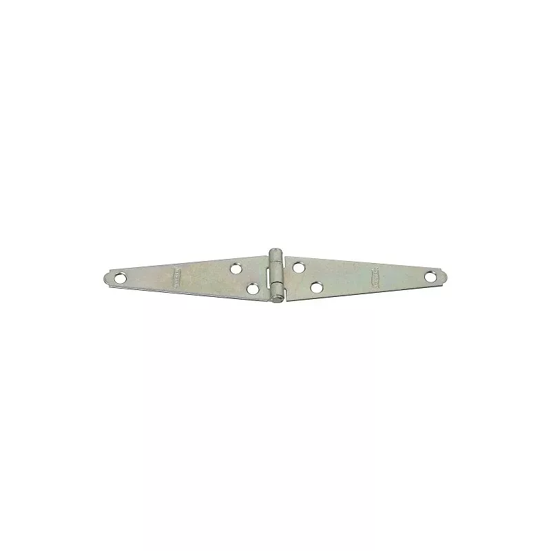 National Hardware N127-514 Strap Hinge, 1-1/4 in W Frame Leaf, 0.056 in Thick Leaf, Steel, Zinc, Fixed Pin, 8 lb