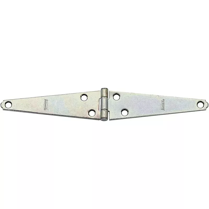 National Hardware N127-639 Strap Hinge, 1-5/8 in W Frame Leaf, 0.073 in Thick Leaf, Steel, Zinc