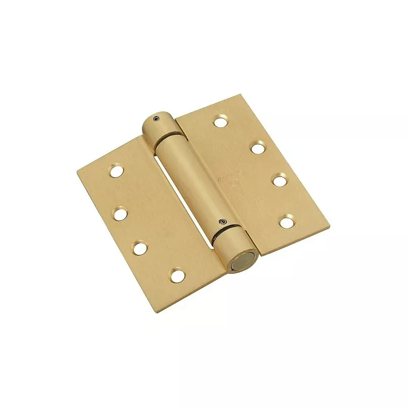 National Hardware N184-572 Spring Hinge, 4 in H Frame Leaf, Steel, Brass, Removable Pin, Wall Mounting, 37 lb