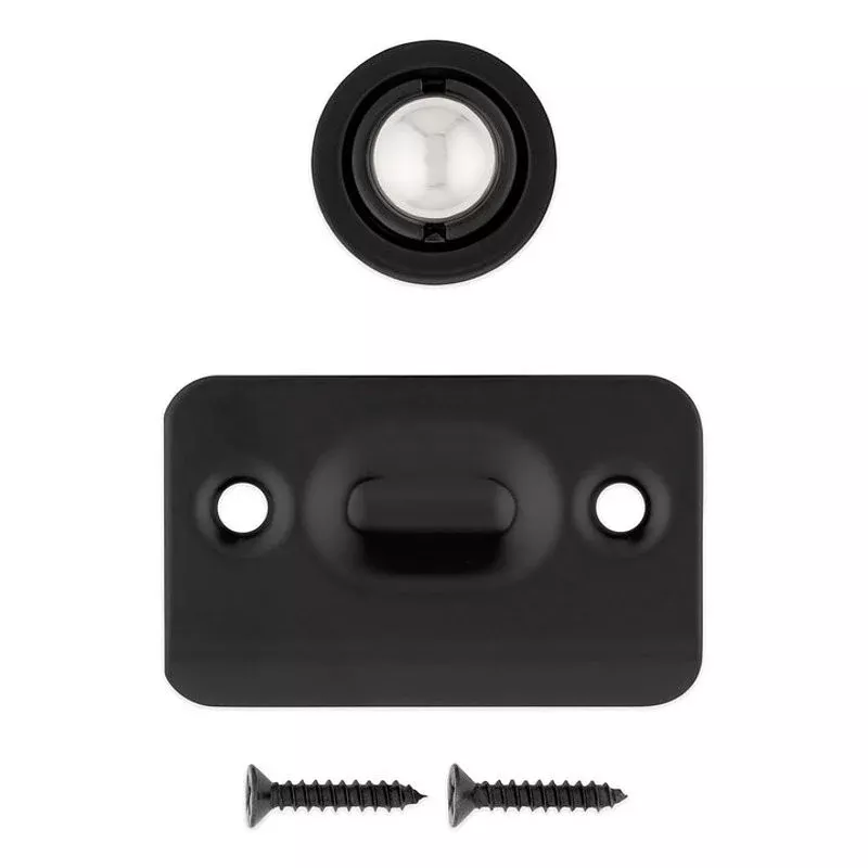 National Hardware N830-579 Drive-In Ball Catch, Matte, Black, Door, Wall