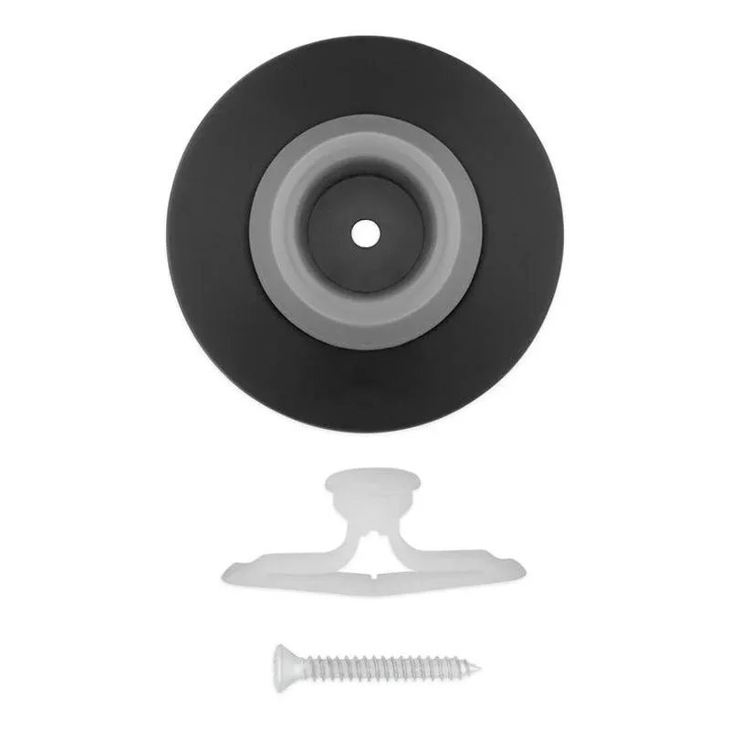 National Hardware N830-584 Concave Door Stop, 4 in Dia Base, Matte