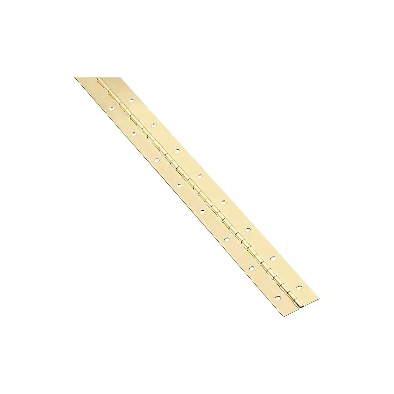 National Hardware V570 Series N148-304 Hinge, Brass, 1-1/2 in W, Continuous Hinge