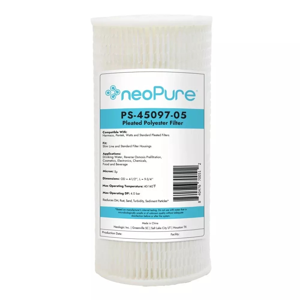Neo-Pure PS-45097-05 9-3/4" BB High Efficiency Pleated Filter 5 micron