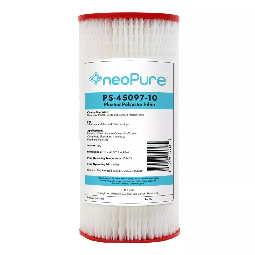 Neo-Pure PS-45097-10 9-3/4" BB High Efficiency Pleated Filter 10 micron