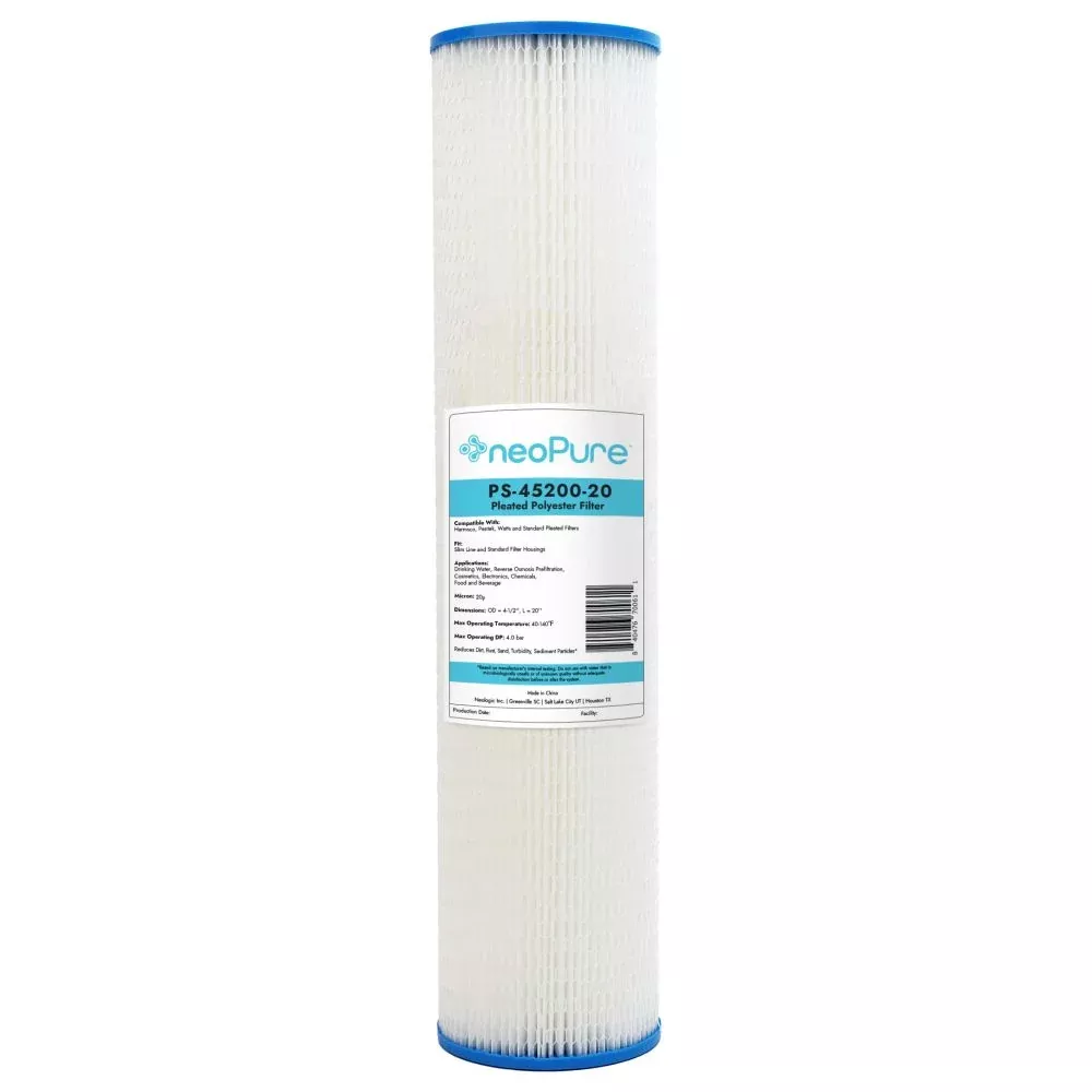 Neo-Pure PS-45200-20 20" BB High Efficiency Pleated Filter 20 micron