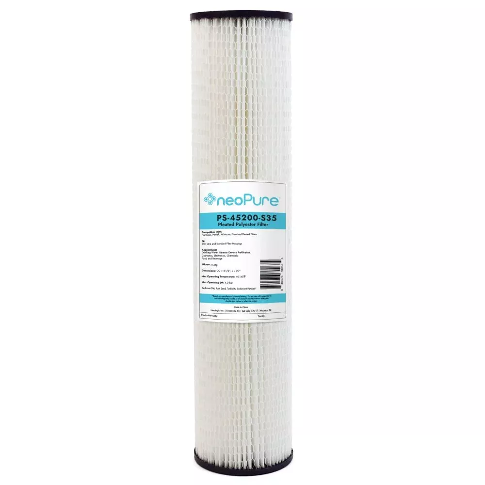 Neo-Pure PS-45200-S35 20" BB High Efficiency Pleated Filter 0.35 micron