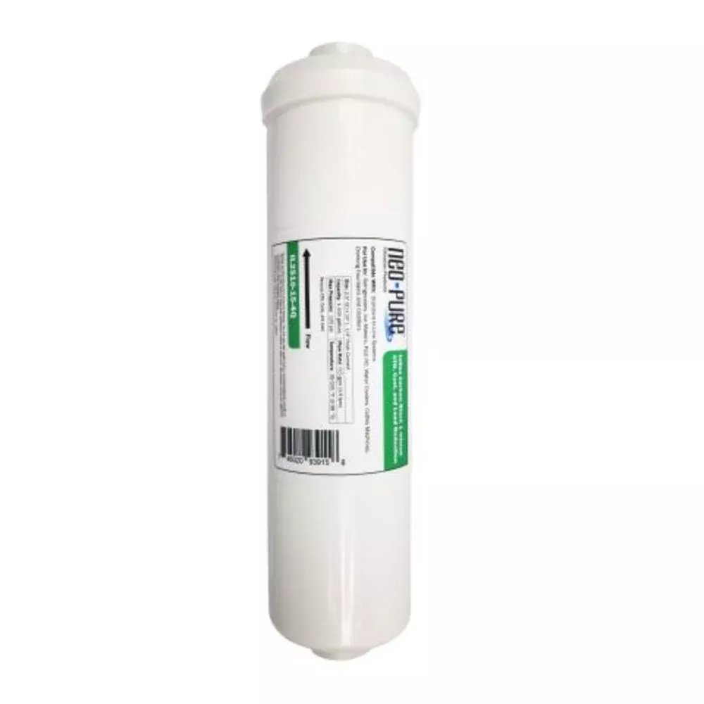 NeoPure Inline Carbon Block 1m CTO/Lead/Cysts - 10" x 2.5", 1/4 Push Connect