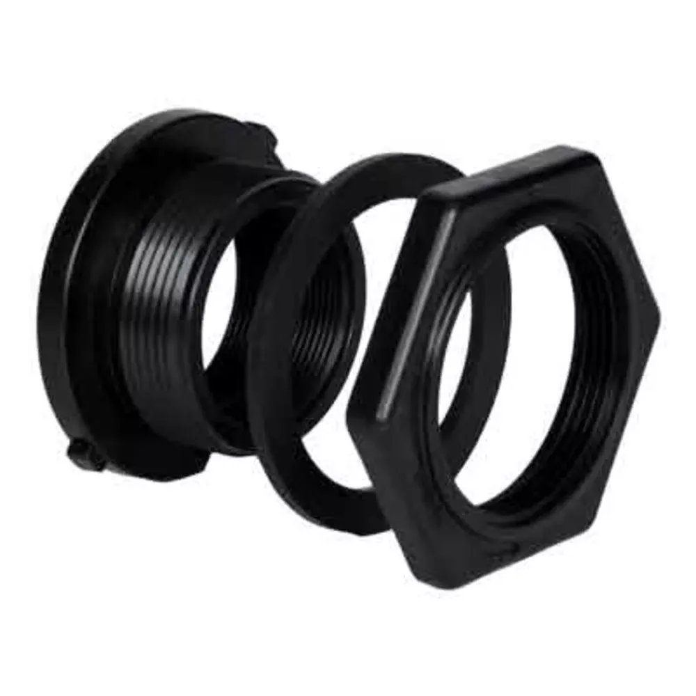 Norwesco 4" Double Threaded Polypropylene Bulkhead Fitting