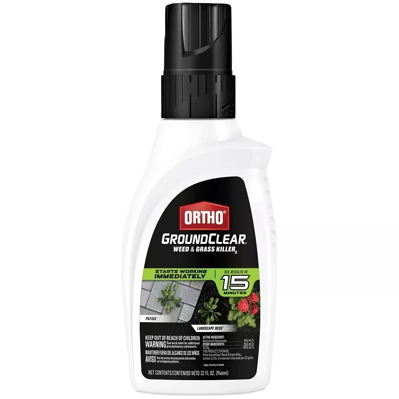 Ortho 4650306 Weed and Grass Killer, Liquid, Clear, Spray Application, 32 oz Bottle