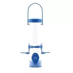 Perky-Pet 3265 Tube Bird Feeder, 1.25 lb, Plastic, Navy