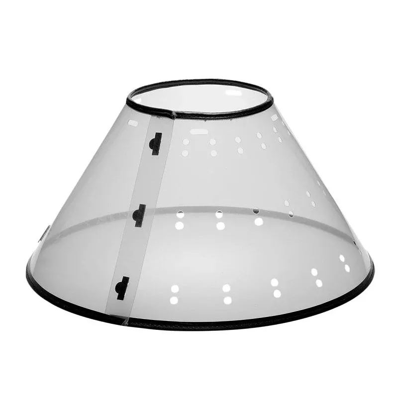 PetEdge TP7167 XL CL Elizabethan Collar, Fits Neck Size: 18 to 23-1/2 in, Cat, Dog, Polypropylene Plastic, Clear
