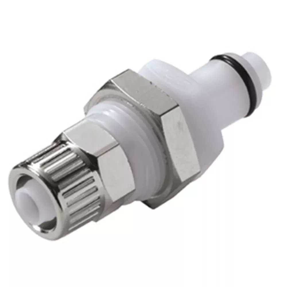 PLCD40006 Valved Panel Mount PTF Coupling Insert 3/8 PTF