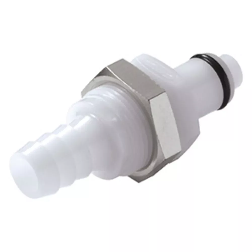 PLCD42006 Valved Panel Mount Hose Barb Coupling Insert 3/8 ID Barb