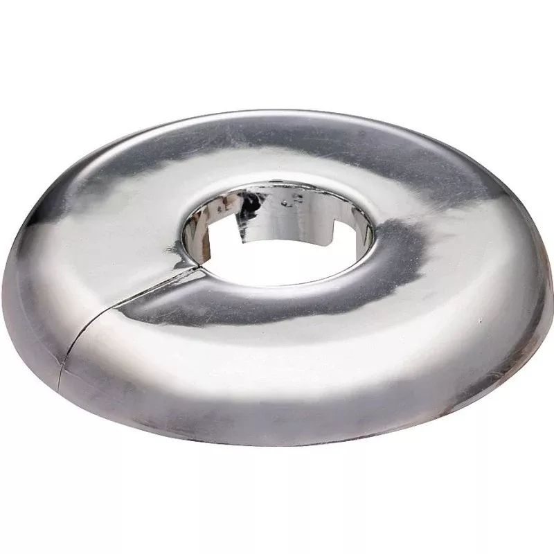 Plumb Pak PP811-34 Floor and Ceiling Plate, 3-1/2 in OD, For: 3/4 in Copper Pipes, Plastic, Chrome
