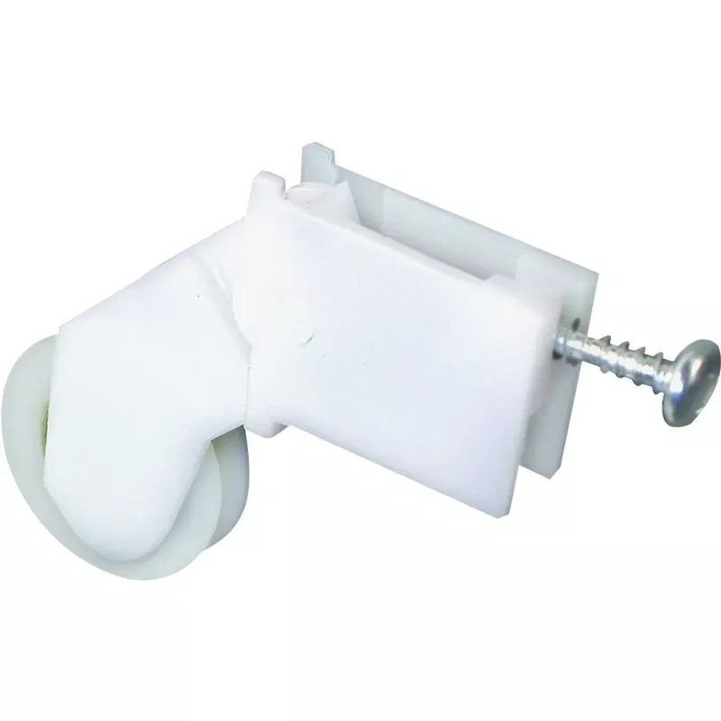 Prime-Line B 645 Roller Assembly, 1 in Dia Roller, 1/4 in W Roller, Nylon, White, 2-Roller