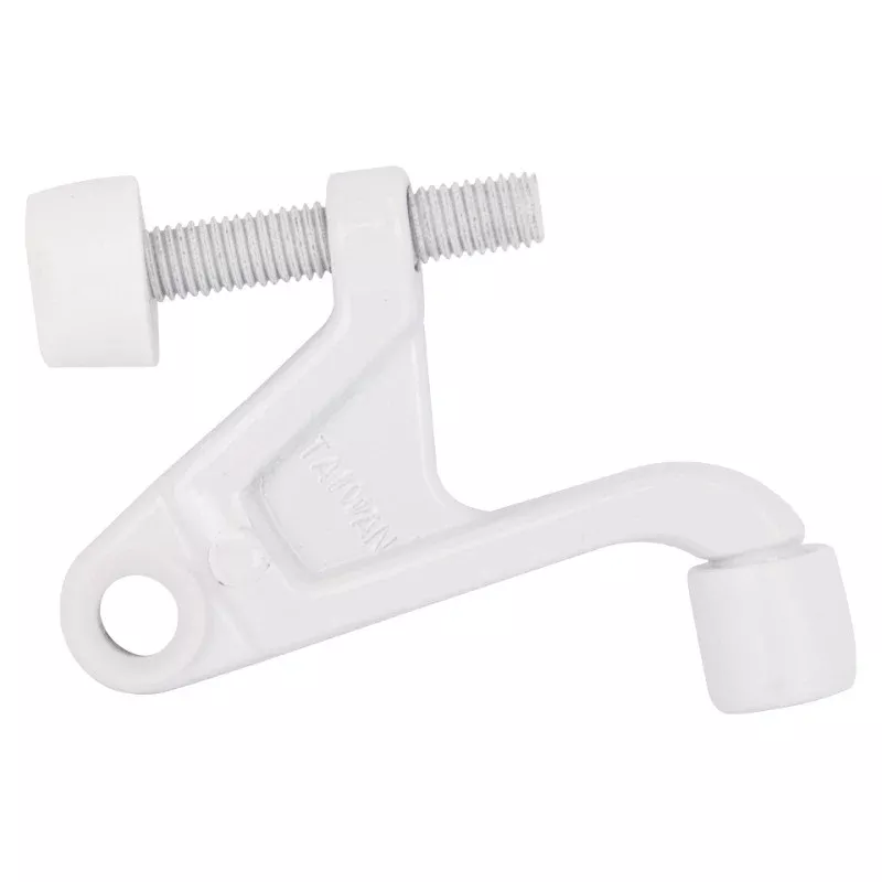 ProSource H20-B038-PS Heavy-Duty Hinge Pin Door Stop, 2-3/4 in Projection, Die-Cast Zinc & Plastic, White