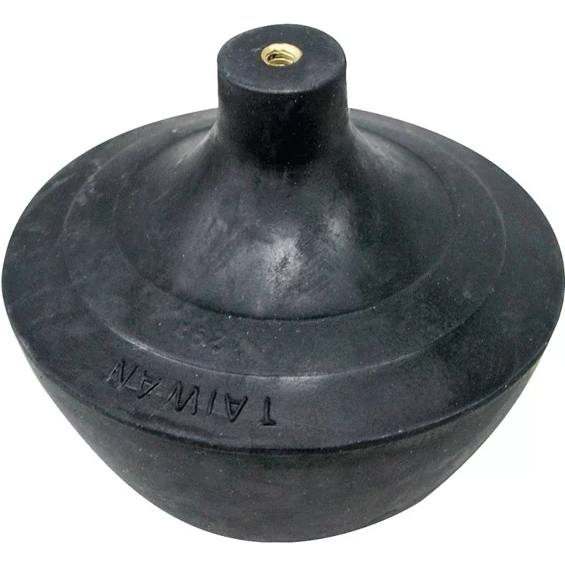 ProSource PMB-198 Toilet Tank Ball, #6-32UNC Rod, Rubber, Black