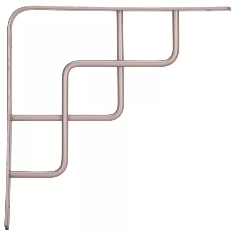 ProSource SB-035PS Contemporary and Decorative Shelf Bracket, 220 lb/Pair, 8 in L, 8 in H, Steel, Satin Nickel