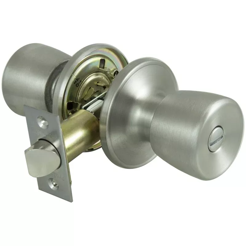 ProSource TS610V-PS Privacy Lockset, Tubular, Tulip Design, Stainless Steel