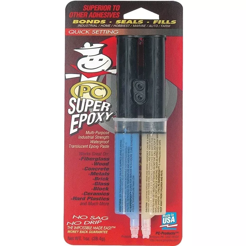 Protective Coating PC-SuperEpoxy 016619 Epoxy Adhesive, Blue, Paste, 1 oz, Syringe