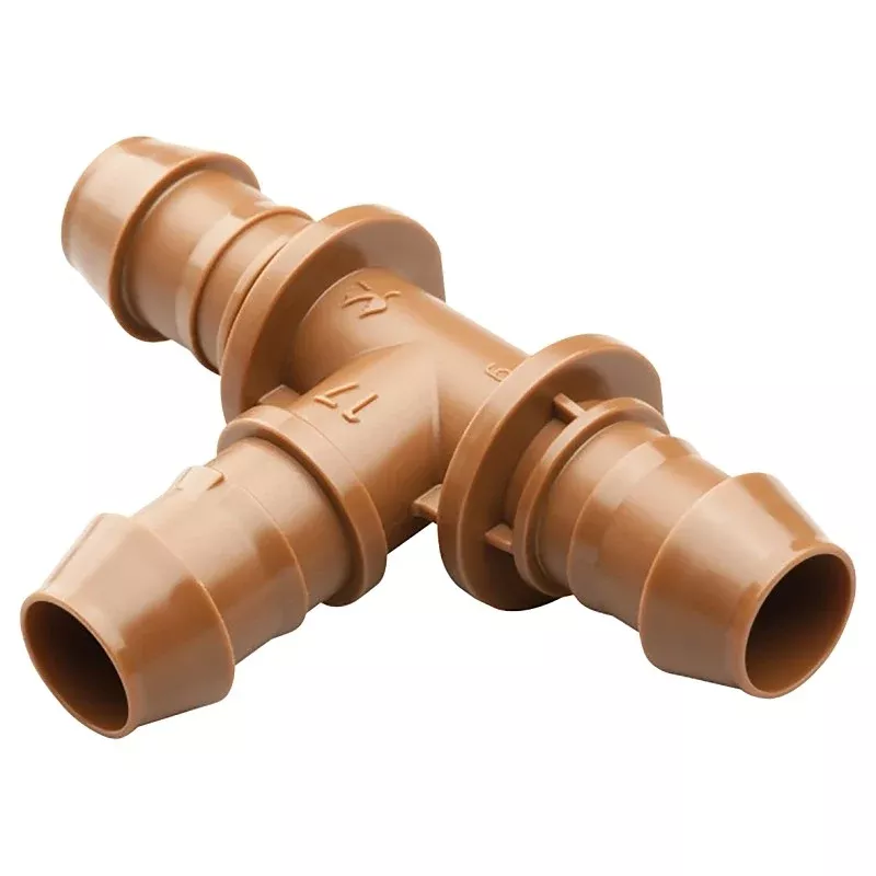 Rain Bird BT50/4PK Drip Irrigation Tee, 1/2 in Connection, Barb, Plastic