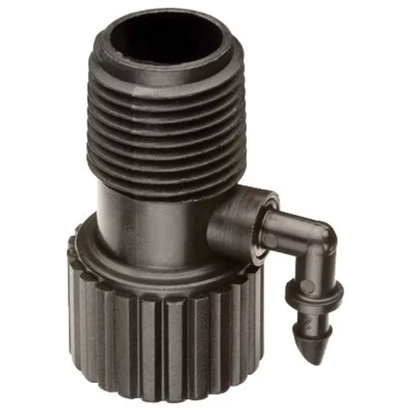Rain Bird RISMAN1SM Riser Adapter with 1/4 in Barb, 1/2 in Connection, FPT x MPT, Plastic, Black
