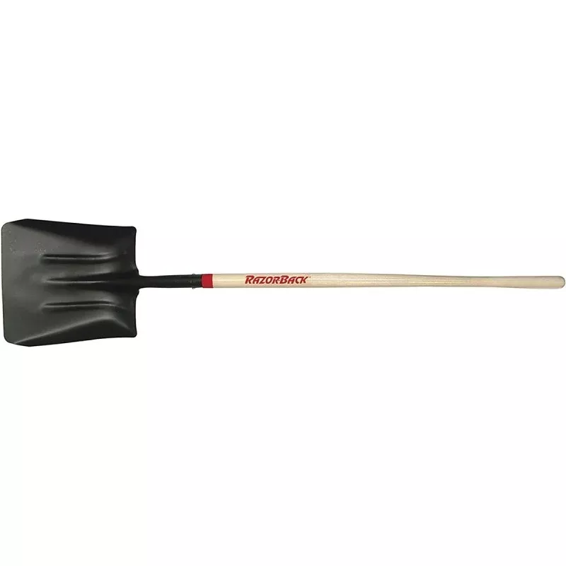 Razor-Back 54246 Coal and Street Shovel, 13-1/2 in W Blade, 14-1/2 in L Blade, Steel Blade, Straight Handle