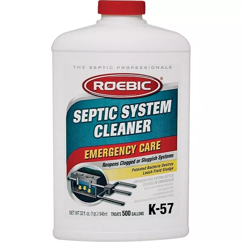 Roebic K-57 Septic System Cleaner, Liquid, Clear, 1 qt