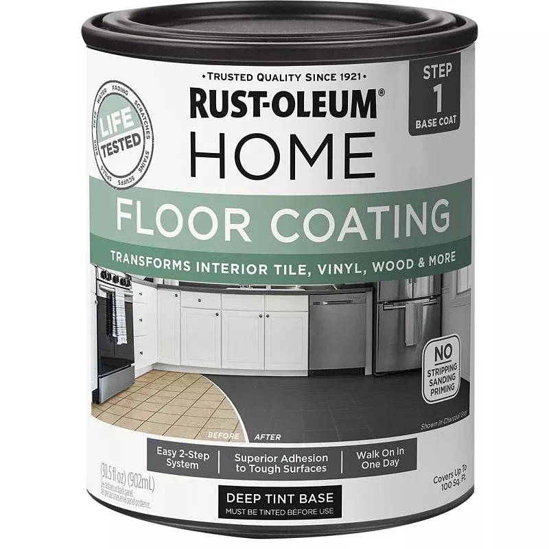 Rust-Oleum 358877 Floor Coating Kit, Deep Tint, 1 qt