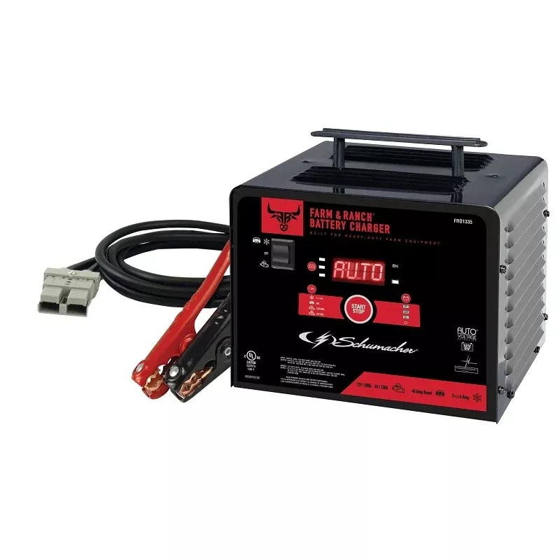 Schumacher FR01335 Battery Charger/Engine Starter, 10 A Continuous, 48 A Intermittent Input, 6/12 V Output, AGM Battery