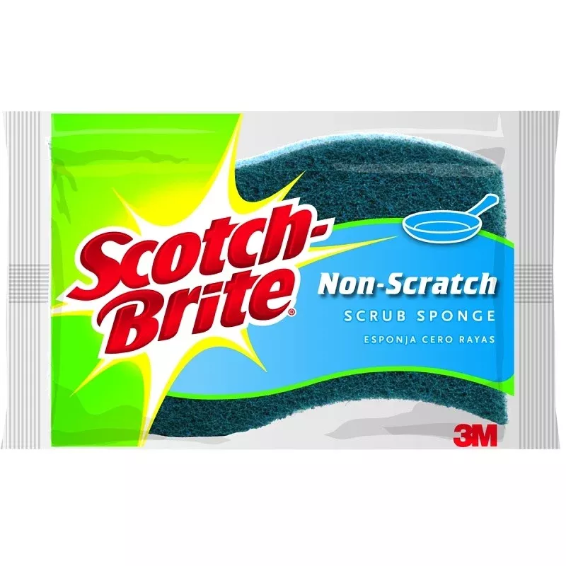 Scotch-Brite 521 Scrub Sponge, 4.4 in L, 2.6 in W, Blue