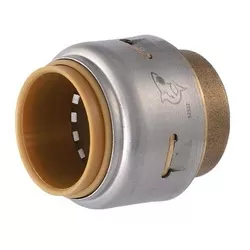 SharkBite Max UR520A Push-to-Connect End Stop, 1 in, Brass/Stainless Steel, 400 psi Pressure
