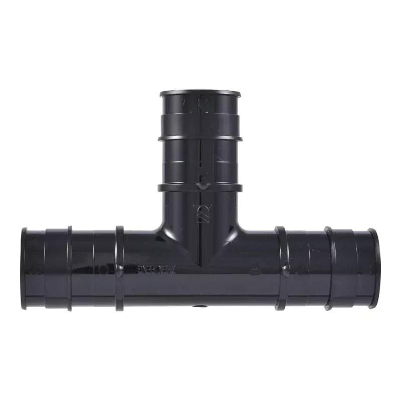 SharkBite UA374A5 Expansion Reducing Tee, 1 in, Barb, Polysulfone, Black, 160 psi Pressure
