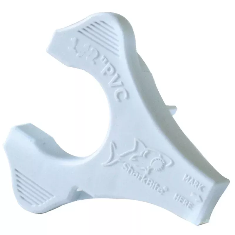 SharkBite UIP710A Gauge and Disconnect Clip, 1/2 in, PVC, White
