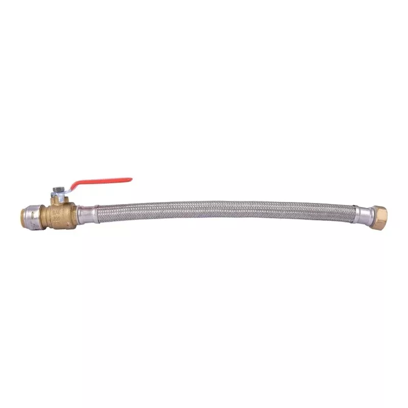 SharkBite UR3088FX18BV Flexible Water Heater Connector, 3/4 in, FNPT, Brass, 250 psi Pressure