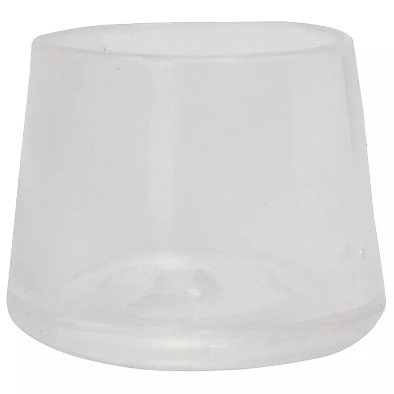 Shepherd Hardware 6214 Leg Tip, Round, Plastic, Clear, 1-1/2 in Dia, 1-1/8 in H