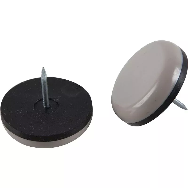 Shepherd Hardware 9249 Furniture Pad, Round, 1-1/4 in Dimensions, Polyethylene, Black/Tan, 4/PK